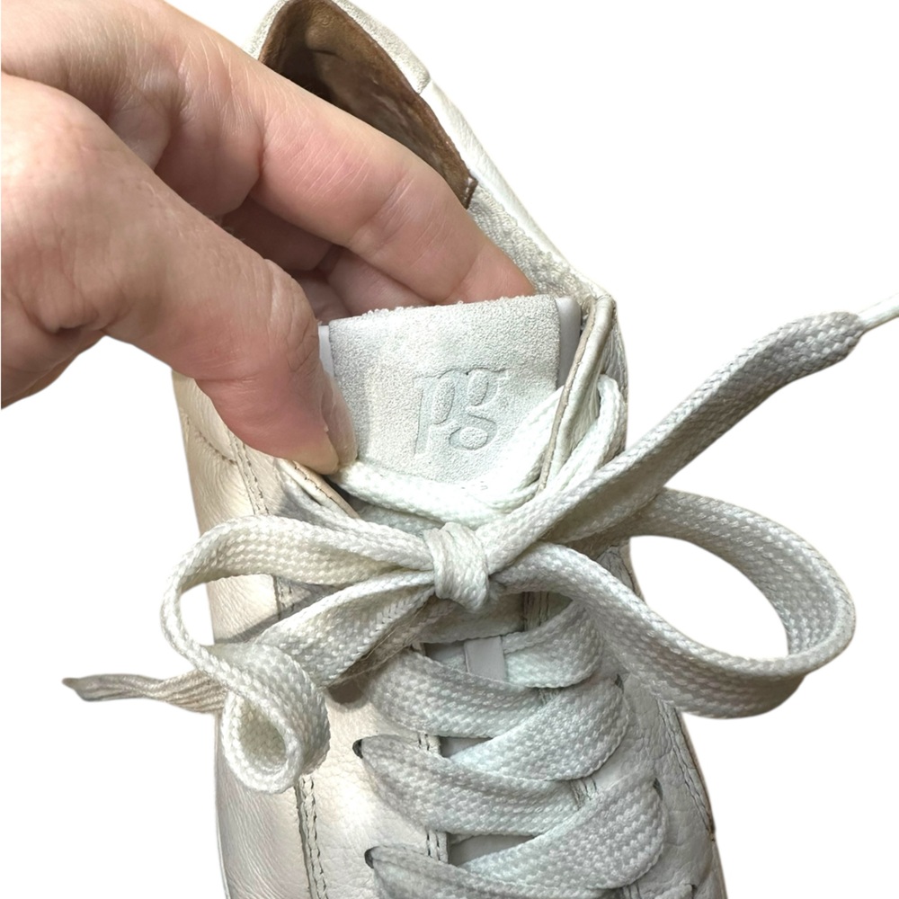 Paul Green castle platform leather cream white Sneakers 8 - Picture 10 of 10